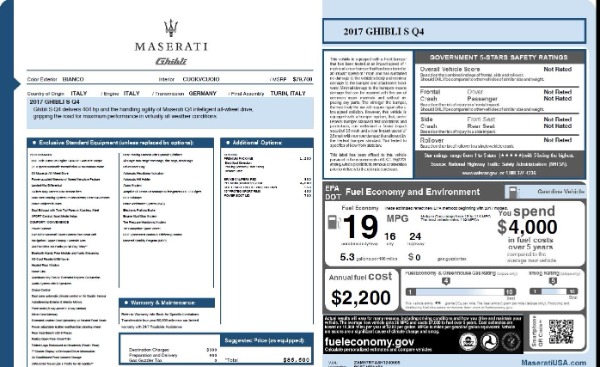 New 2017 Maserati Ghibli S Q4 for sale Sold at Bugatti of Greenwich in Greenwich CT 06830 26