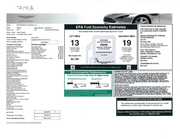 Used 2012 Aston Martin Rapide for sale Sold at Bugatti of Greenwich in Greenwich CT 06830 23