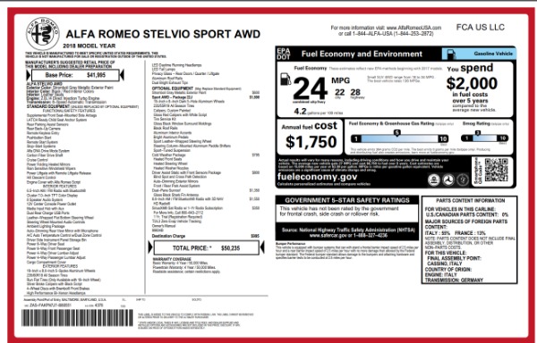 New 2018 Alfa Romeo Stelvio Sport Q4 for sale Sold at Bugatti of Greenwich in Greenwich CT 06830 26