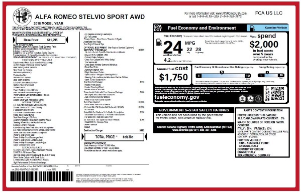 New 2018 Alfa Romeo Stelvio Sport Q4 for sale Sold at Bugatti of Greenwich in Greenwich CT 06830 21
