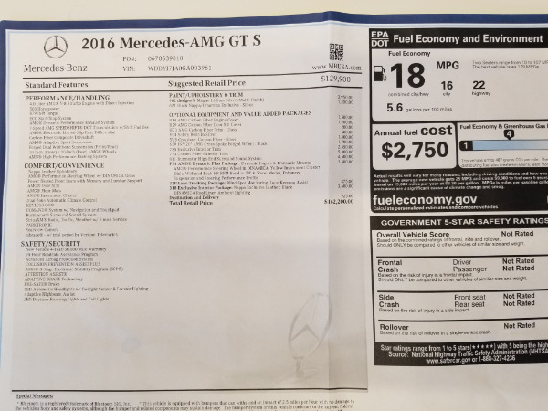 Used 2016 Mercedes-Benz AMG GT S for sale Sold at Bugatti of Greenwich in Greenwich CT 06830 25