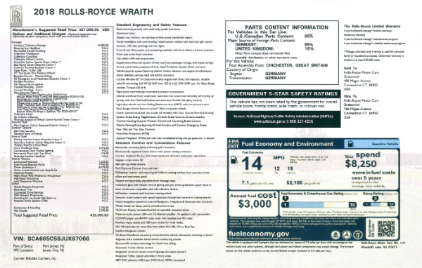 New 2018 Rolls-Royce Wraith Luminary Collection for sale Sold at Bugatti of Greenwich in Greenwich CT 06830 27