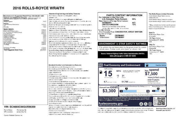 Used 2016 Rolls-Royce Wraith for sale Sold at Bugatti of Greenwich in Greenwich CT 06830 24