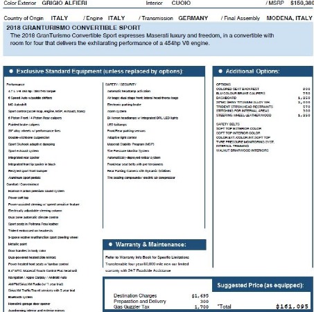 New 2018 Maserati GranTurismo Sport Convertible for sale Sold at Bugatti of Greenwich in Greenwich CT 06830 23