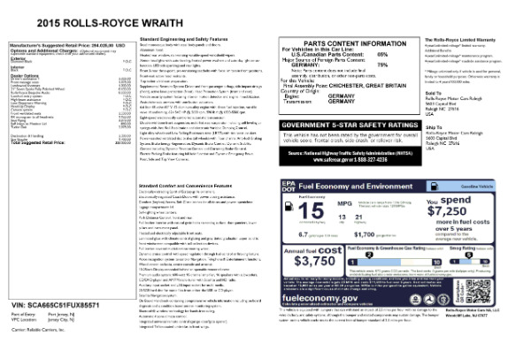 Used 2015 Rolls-Royce Wraith for sale Sold at Bugatti of Greenwich in Greenwich CT 06830 24