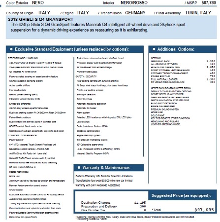 New 2018 Maserati Ghibli SQ4 GranSport Nerissimo for sale Sold at Bugatti of Greenwich in Greenwich CT 06830 24