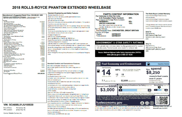 New 2018 Rolls-Royce Phantom EWB for sale Sold at Bugatti of Greenwich in Greenwich CT 06830 7