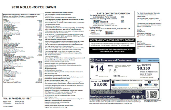 New 2018 Rolls-Royce Dawn for sale Sold at Bugatti of Greenwich in Greenwich CT 06830 7