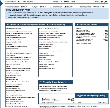 New 2019 Maserati Ghibli S Q4 for sale Sold at Bugatti of Greenwich in Greenwich CT 06830 25