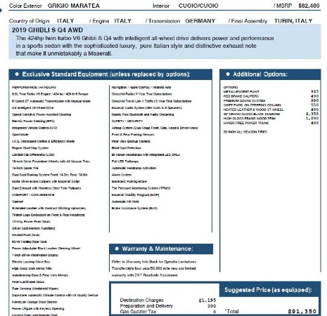 New 2019 Maserati Ghibli S Q4 for sale Sold at Bugatti of Greenwich in Greenwich CT 06830 26