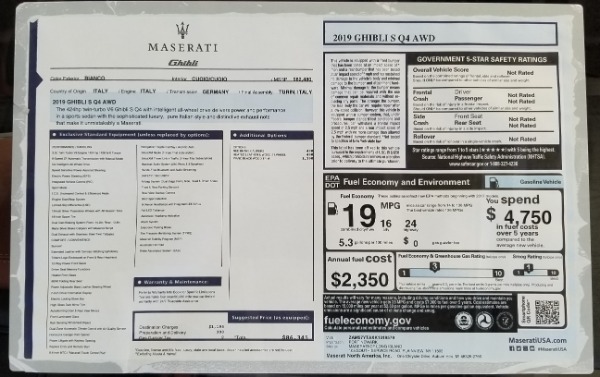 New 2019 Maserati Ghibli S Q4 for sale Sold at Bugatti of Greenwich in Greenwich CT 06830 24