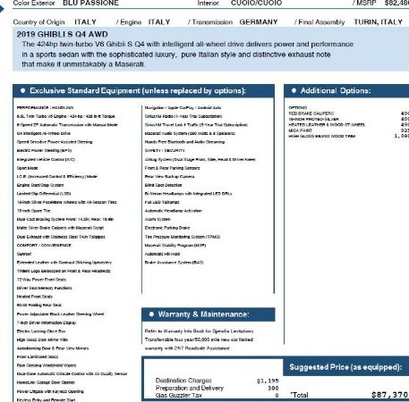 New 2019 Maserati Ghibli S Q4 for sale Sold at Bugatti of Greenwich in Greenwich CT 06830 25
