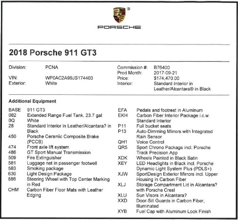 Used 2018 Porsche 911 GT3 for sale Sold at Bugatti of Greenwich in Greenwich CT 06830 20