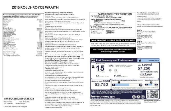 Used 2015 Rolls-Royce Wraith for sale Sold at Bugatti of Greenwich in Greenwich CT 06830 28