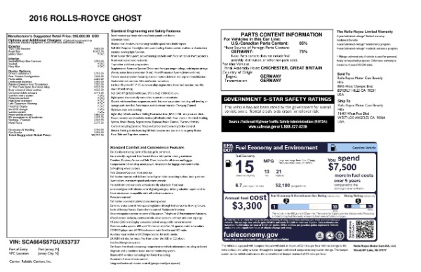 Used 2016 Rolls-Royce Ghost for sale Sold at Bugatti of Greenwich in Greenwich CT 06830 28