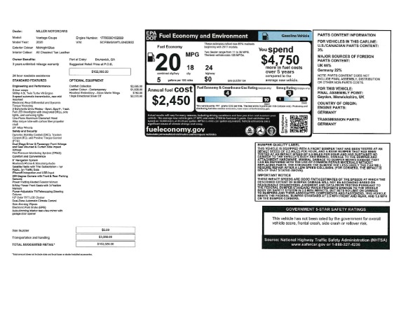 New 2020 Aston Martin Vantage Coupe for sale Sold at Bugatti of Greenwich in Greenwich CT 06830 20