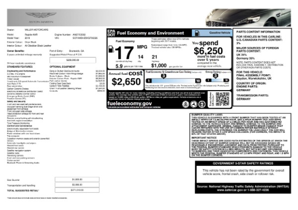 Used 2019 Aston Martin Rapide V12 AMR for sale Sold at Bugatti of Greenwich in Greenwich CT 06830 28