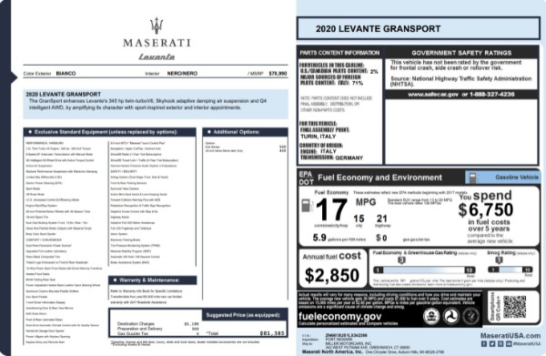 Used 2020 Maserati Levante Q4 GranSport for sale $64,900 at Bugatti of Greenwich in Greenwich CT 06830 23