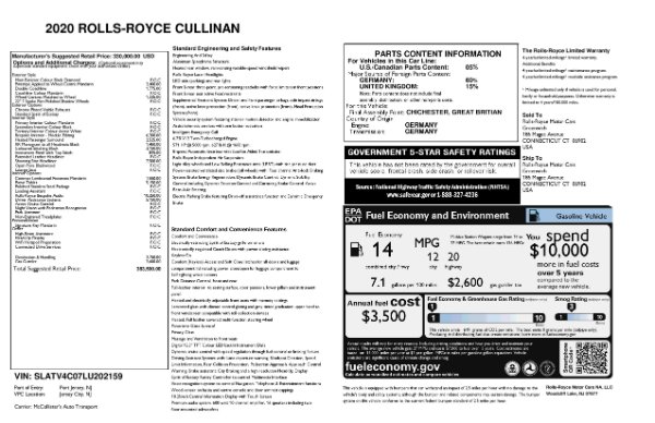 New 2020 Rolls-Royce Cullinan for sale Sold at Bugatti of Greenwich in Greenwich CT 06830 11