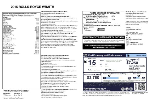 Used 2015 Rolls-Royce Wraith for sale $169,900 at Bugatti of Greenwich in Greenwich CT 06830 28