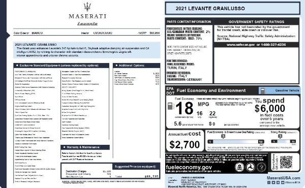New 2021 Maserati Levante Q4 GranLusso for sale Sold at Bugatti of Greenwich in Greenwich CT 06830 27