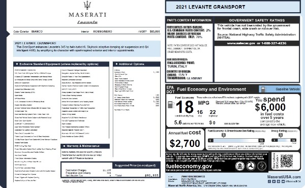 New 2021 Maserati Levante Q4 GranSport for sale Sold at Bugatti of Greenwich in Greenwich CT 06830 23