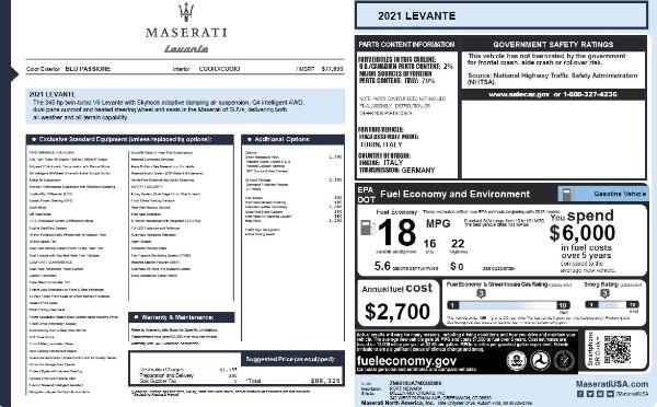 New 2021 Maserati Levante Q4 for sale Sold at Bugatti of Greenwich in Greenwich CT 06830 22