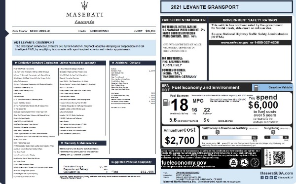 New 2021 Maserati Levante Q4 GranSport for sale Sold at Bugatti of Greenwich in Greenwich CT 06830 26