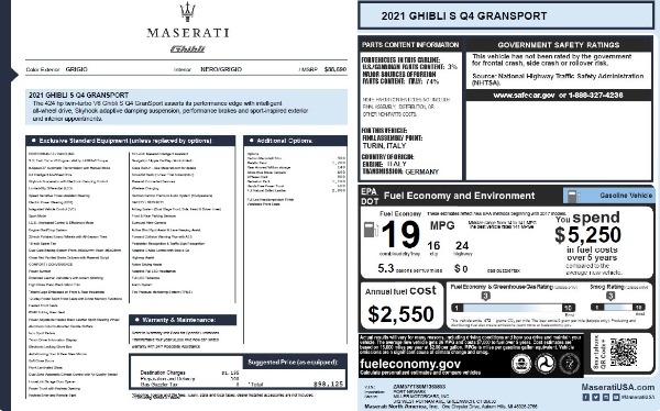 Used 2021 Maserati Ghibli S Q4 GranSport for sale $42,900 at Bugatti of Greenwich in Greenwich CT 06830 25