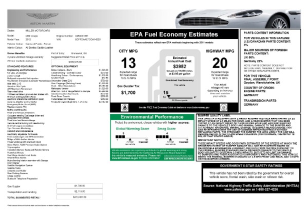 Used 2012 Aston Martin DB9 for sale Call for price at Bugatti of Greenwich in Greenwich CT 06830 21