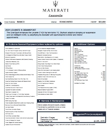 New 2021 Maserati Levante S Q4 GranSport for sale Sold at Bugatti of Greenwich in Greenwich CT 06830 2