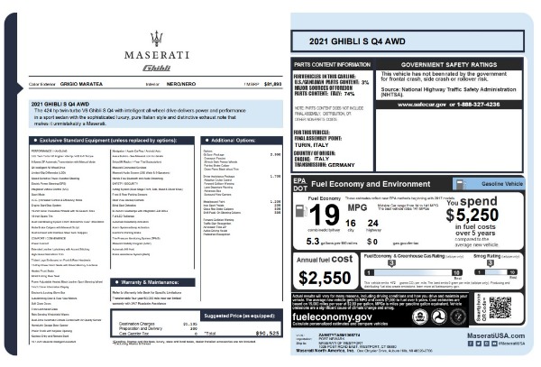 Used 2021 Maserati Ghibli S Q4 for sale Sold at Bugatti of Greenwich in Greenwich CT 06830 25