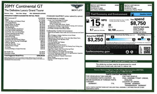 Used 2020 Bentley Continental GT W12 for sale Sold at Bugatti of Greenwich in Greenwich CT 06830 28