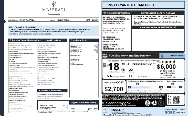 New 2021 Maserati Levante S Q4 GranLusso for sale Sold at Bugatti of Greenwich in Greenwich CT 06830 27