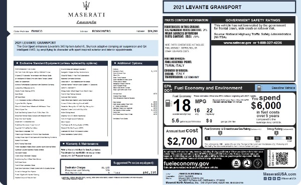 New 2021 Maserati Levante Q4 GranSport for sale Sold at Bugatti of Greenwich in Greenwich CT 06830 26