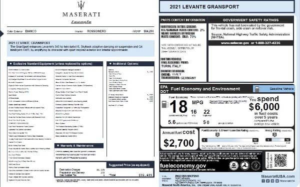 New 2021 Maserati Levante Q4 GranSport for sale Sold at Bugatti of Greenwich in Greenwich CT 06830 26