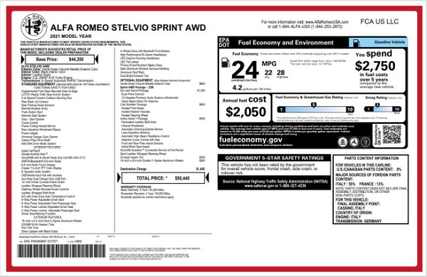 Used 2021 Alfa Romeo Stelvio Q4 for sale Sold at Bugatti of Greenwich in Greenwich CT 06830 22