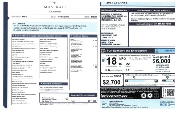 New 2021 Maserati Levante for sale Sold at Bugatti of Greenwich in Greenwich CT 06830 2