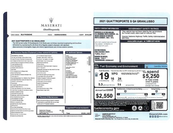 New 2021 Maserati Quattroporte S Q4 GranLusso for sale Sold at Bugatti of Greenwich in Greenwich CT 06830 24