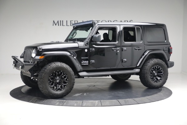 Used 2020 Jeep Wrangler Unlimited Sahara for sale Sold at Bugatti of Greenwich in Greenwich CT 06830 3
