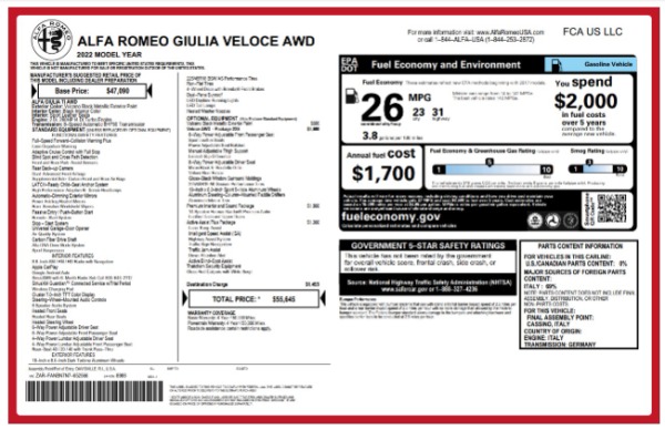 New 2022 Alfa Romeo Giulia Veloce for sale Sold at Bugatti of Greenwich in Greenwich CT 06830 23