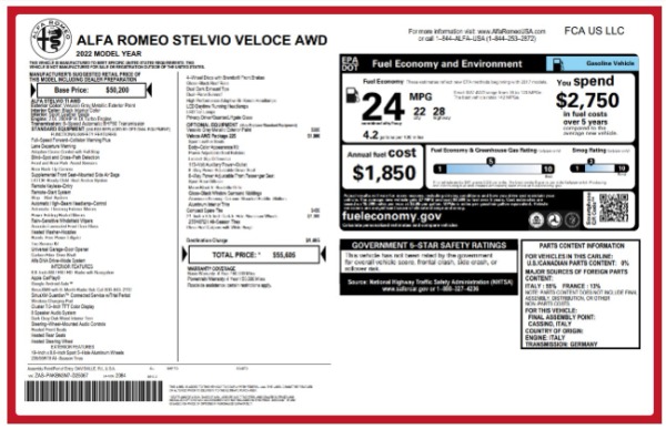 New 2022 Alfa Romeo Stelvio Veloce for sale Sold at Bugatti of Greenwich in Greenwich CT 06830 24