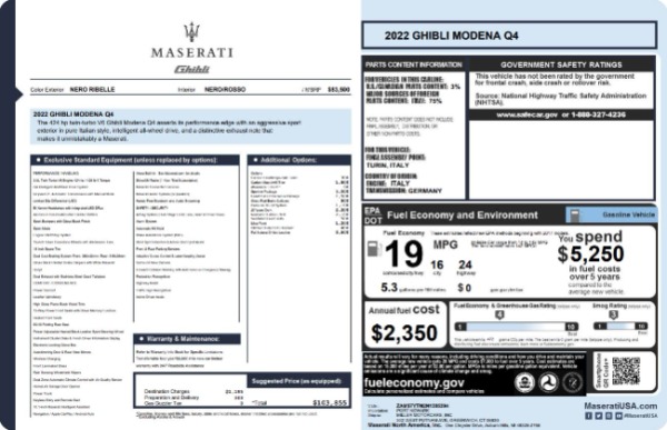 New 2022 Maserati Ghibli Modena Q4 for sale Sold at Bugatti of Greenwich in Greenwich CT 06830 19