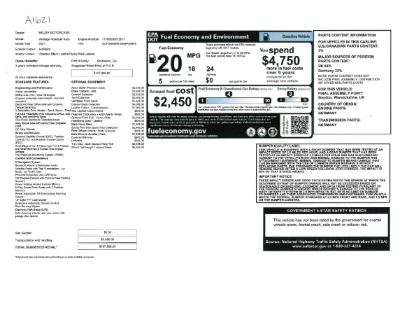 New 2021 Aston Martin Vantage Roadster for sale Sold at Bugatti of Greenwich in Greenwich CT 06830 26