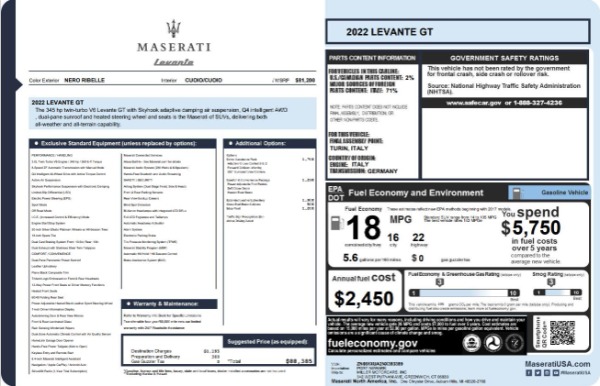 New 2022 Maserati Levante GT for sale Sold at Bugatti of Greenwich in Greenwich CT 06830 23