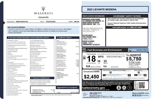 Used 2022 Maserati Levante Modena for sale Sold at Bugatti of Greenwich in Greenwich CT 06830 21