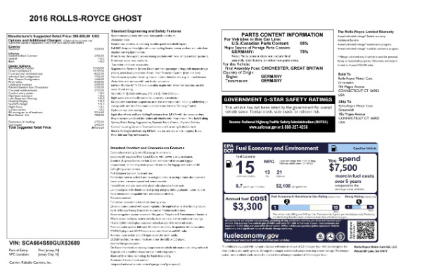 Used 2016 Rolls-Royce Ghost for sale Sold at Bugatti of Greenwich in Greenwich CT 06830 28