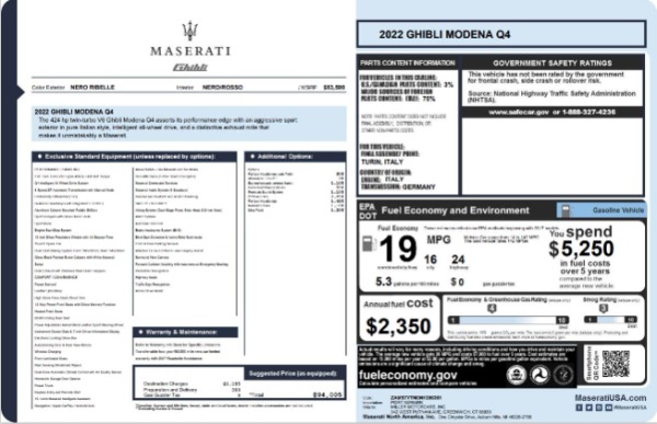 New 2022 Maserati Ghibli Modena Q4 for sale Sold at Bugatti of Greenwich in Greenwich CT 06830 28