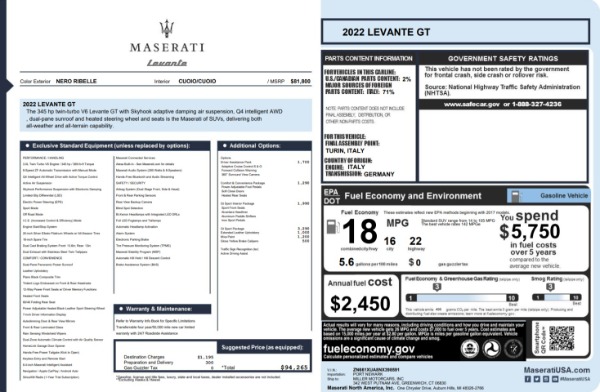 Used 2022 Maserati Levante GT for sale $52,900 at Bugatti of Greenwich in Greenwich CT 06830 23