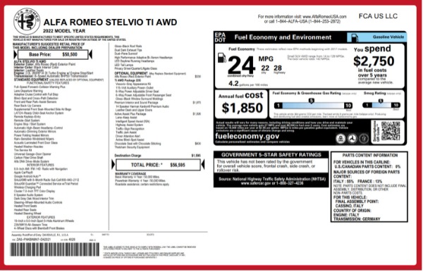 New 2022 Alfa Romeo Stelvio Ti for sale Sold at Bugatti of Greenwich in Greenwich CT 06830 25